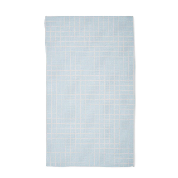 Geometry House® Kitchen Dish Tea Towel - Summer Grid Blue