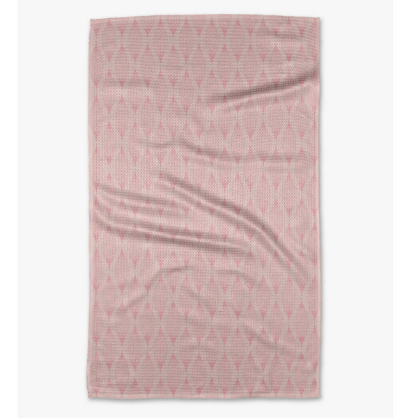 Geometry House® Kitchen Dish Tea Towel - Patterned in Pink