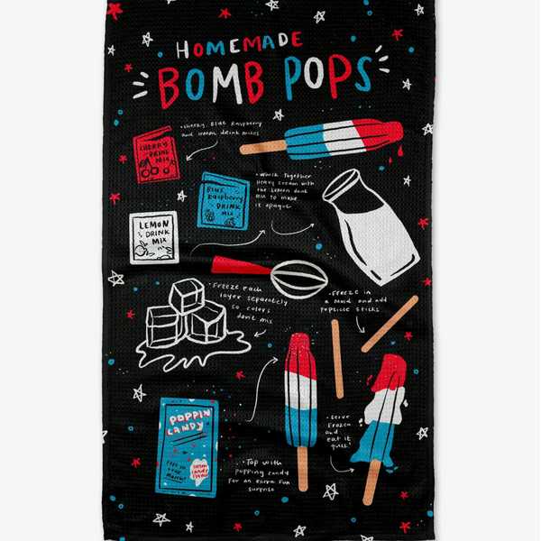 Geometry House® Kitchen Dish Tea Towel -Popsicles