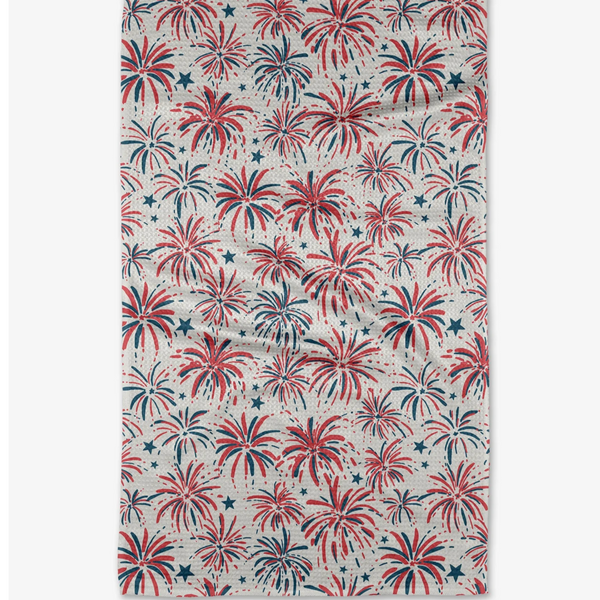 Geometry House® Kitchen Dish Tea Towel -Stars & Fireworks