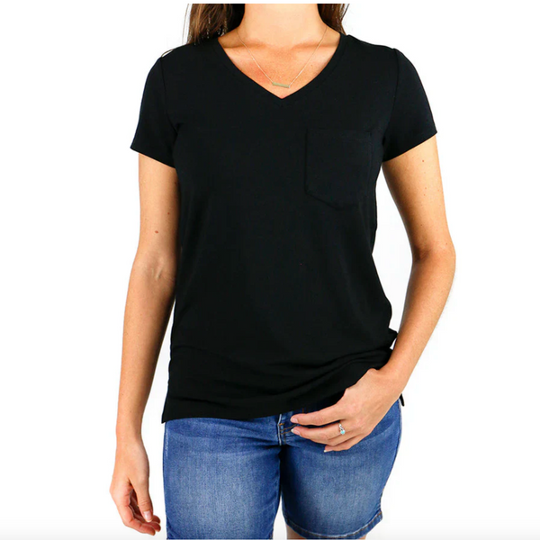 Grace & Lace® True Fit Perfect Pocket Tee in Black