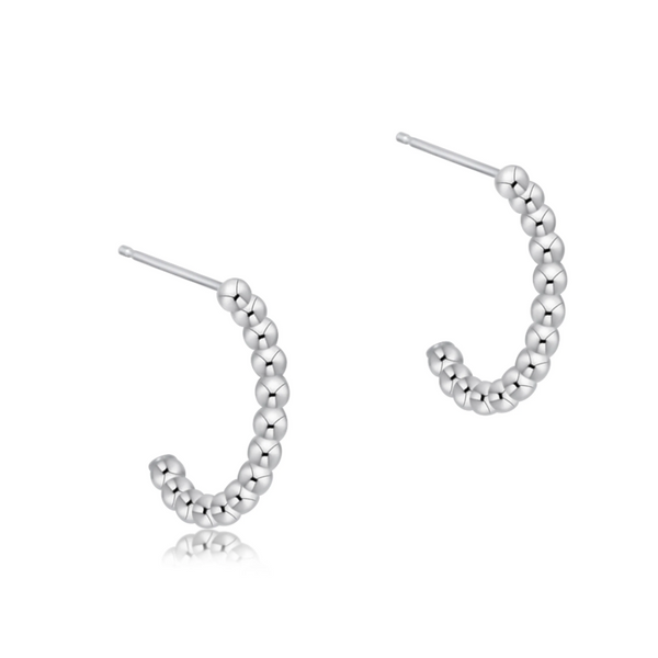 enewton® Beaded Classic 1" Post Hoop 2mm Sterling Silver