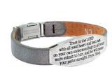 Goodworks® Peace Single Bible Verse Leather Bracelet