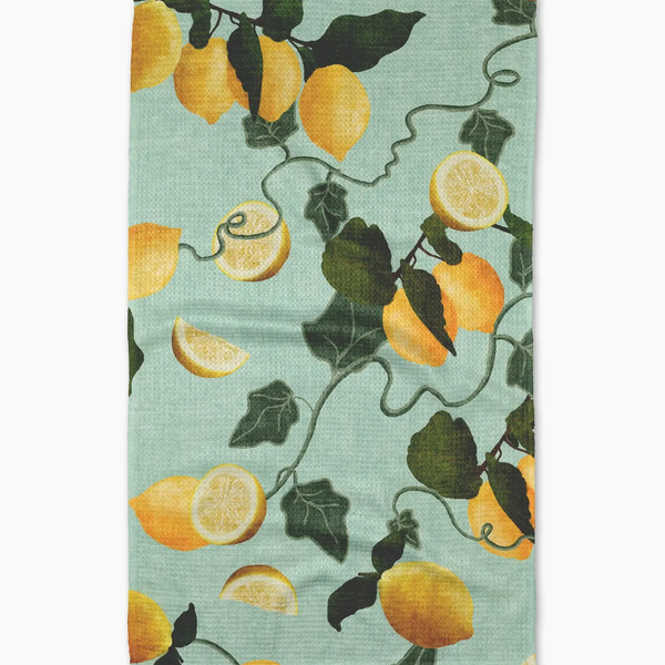 Geometry House® Kitchen Dish Tea Towel - Amalfi Lemons