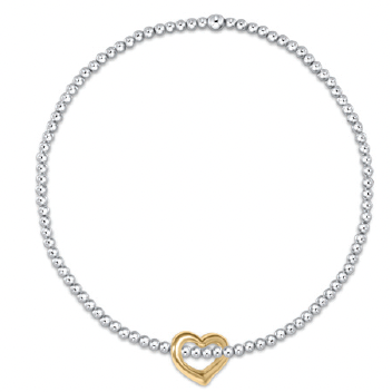 enewton® Classic Sterling Mixed Metal 2.5mm Bead Bracelet Love Heart