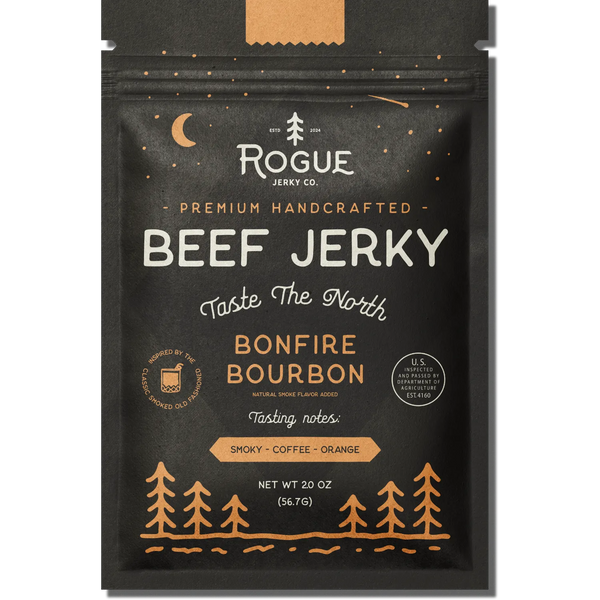 Rouge Jerky Co® Craft Beef Jerky - Bonfire Bourbon