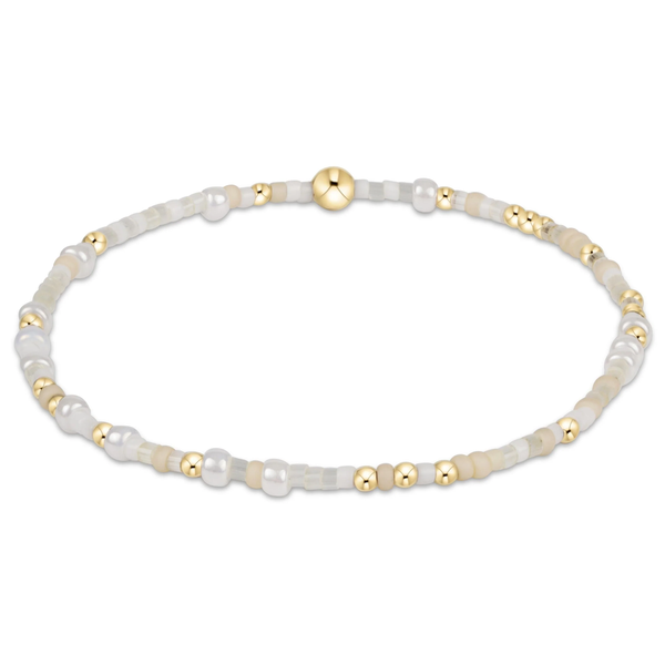 enewton® Hope Unwritten- 2mm Gold Bead Bracelet - Call Me on My Shellphone