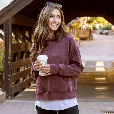 Grace & Lace® Vintage Washed Fleece Hoodie