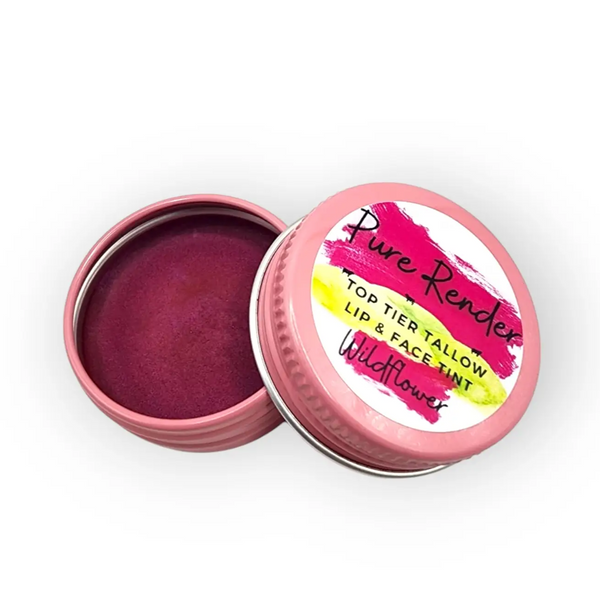Pure Render Tallow® Wagyu Tallow Lip & Face Tint - Wildflower