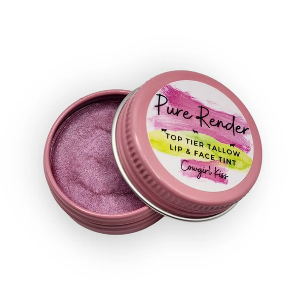 Pure Render Tallow® Wagyu Tallow Lip & Face Tint - Cowgirl Kiss