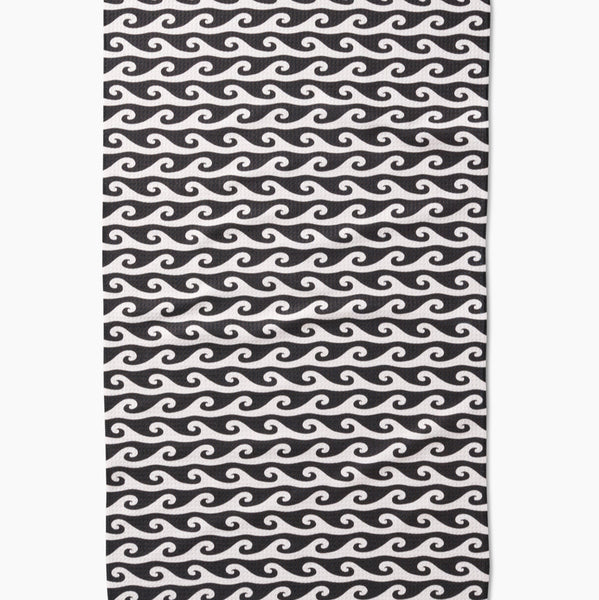 Geometry House® Kitchen Dish Tea Towel - Rolling Waves