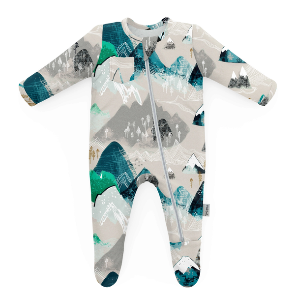 Milk Snob® Footed Jammies - Rocky Mountains