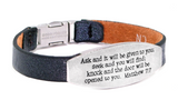 Goodworks® Peace Single Bible Verse Leather Bracelet