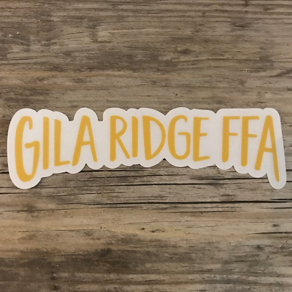 Gila Ridge FFA Vinyl Sticker - Yellow FFA