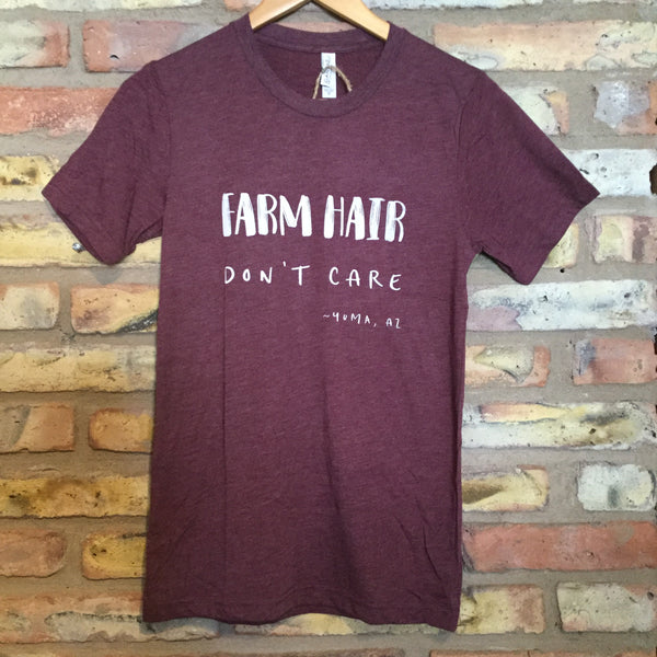 Paper Cow™ Farm Hair Don’t Care Yuma, AZ Tri-Blend Adult Tees