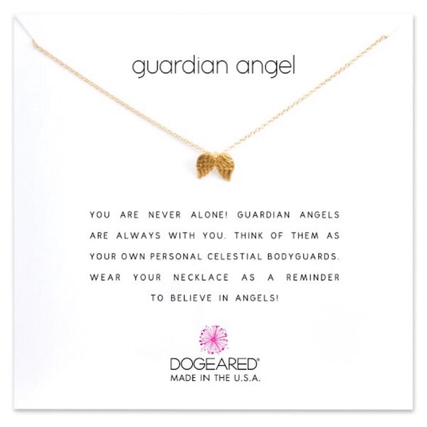 Dogeared® Dipped Gold Guardian Angel Necklace
