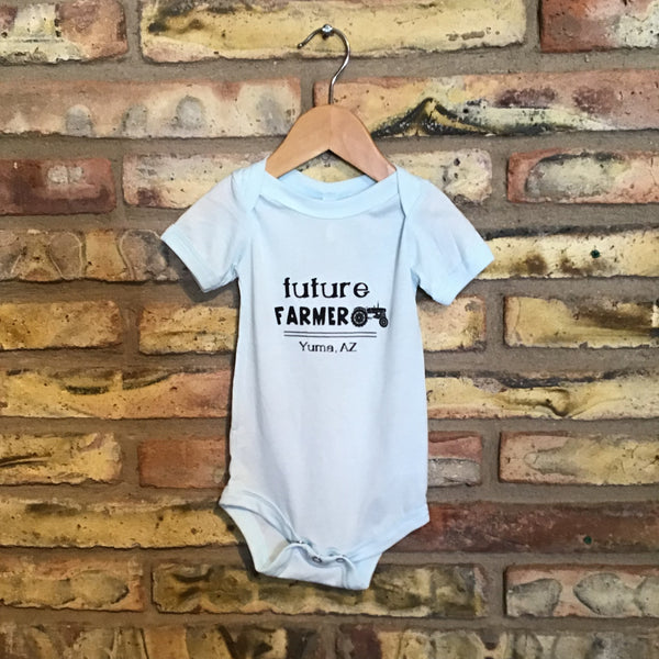 Paper Cow™ Future Farmer  Yuma, AZ Tri-Blend Bodysuit