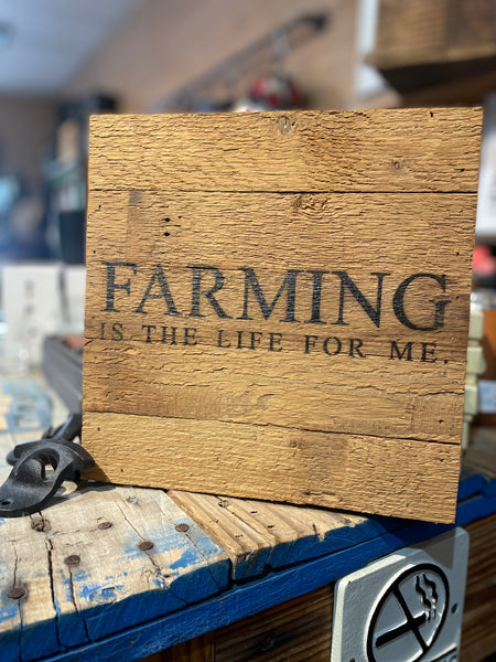 Second Nature® Distressed Wooden Box Sign - Farming