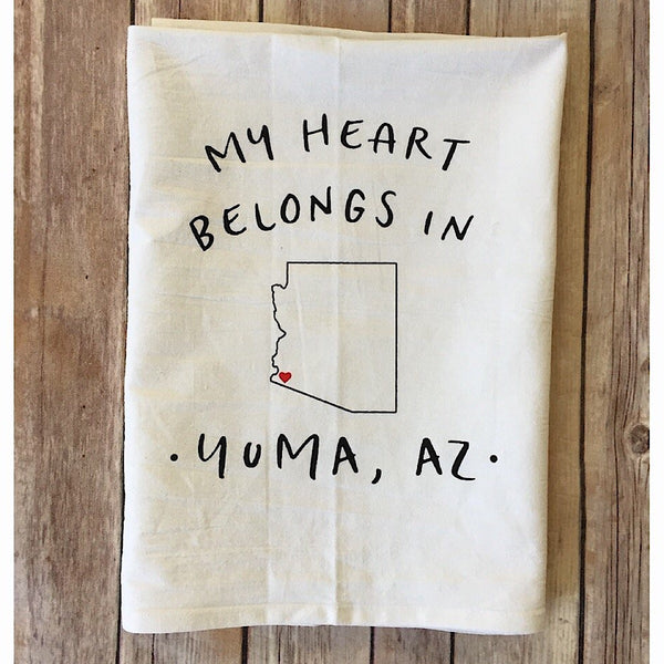 Yuma Roots™ Dish Towel "My Heart Belongs in Yuma"