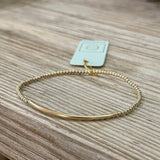 enewton® Classic Gold 2mm Bead Bliss Bar Bracelet