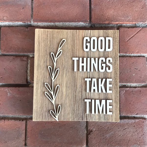 Makery Maven Co® Good Things Take Time Wall Art