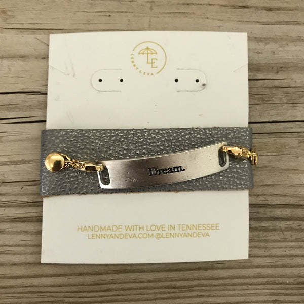 Lenny & Eva® Refined Small Sentiment with Leather Band