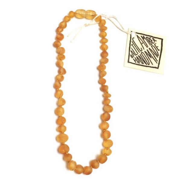 Canyon Leaf™ Baltic Amber Teething Necklace Raw Honey