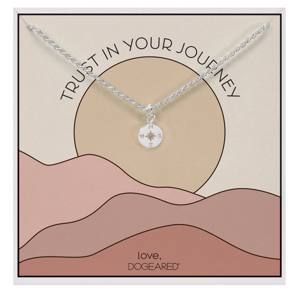 Dogeared® Trust in Your Journey Rope Chain & Compass Necklace