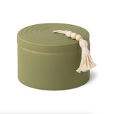 PaddyWax Cypress + Fir Ceramic Candle with Bead Tassel