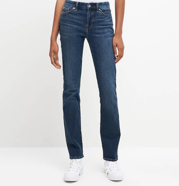 7 For All Mankind Kimmie Straight Bair Duchess, blauw (mid blue), 29W 7 For All Mankind Kimmie Straight Bair Duchess, blauw (mid blue), 29W