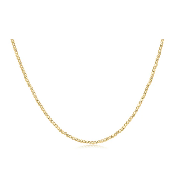 enewton® Classic Gold Choker 2mm Bead Necklace