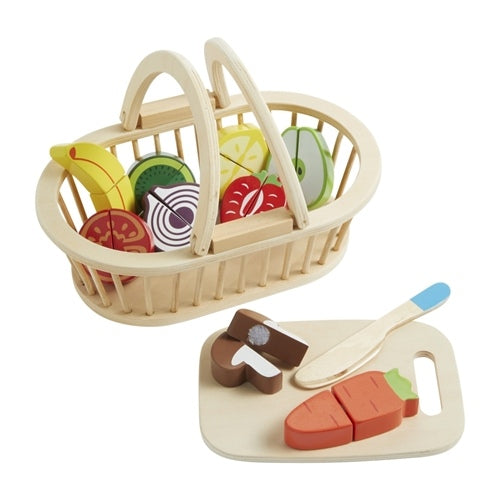 Mud Pie® Wood Fruit Basket Play Set