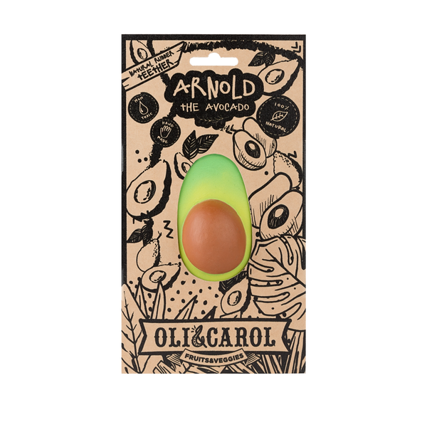 Oli & Carol® Teething and Bath Toy-  Arnold the Avocado