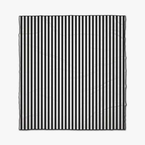 Geometry House® Beach Blanket - Black Stripes