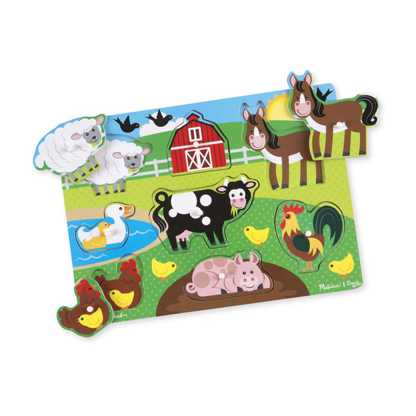 Melissa and Doug® Farm Peg Puzzle - 8 Pieces