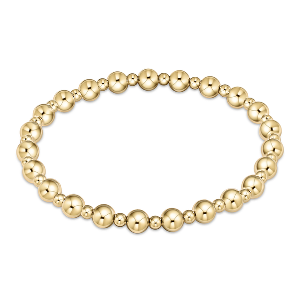 enewton® Classic Gold 5mm Bead Grateful Pattern Bracelet