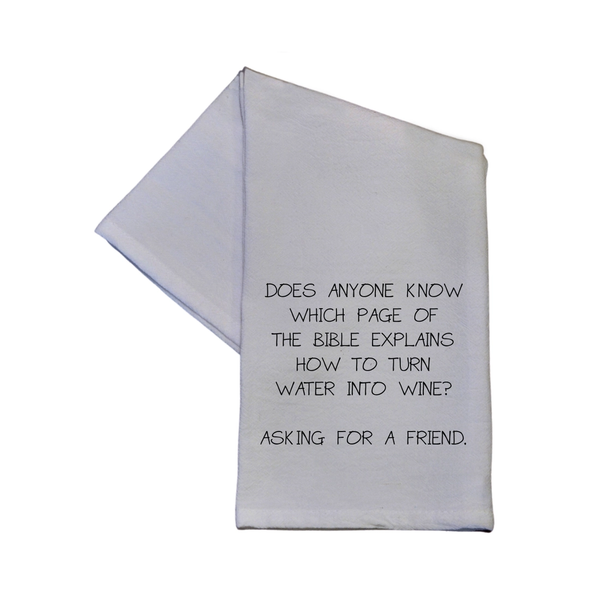 Driftless Studios® Tea Towel - Water into Wine