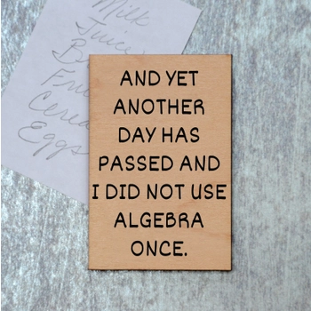 Driftless Studios® Wooden Magnet - Algebra