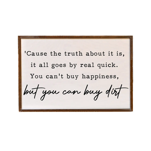 Driftless Studios® Inset Wooden Box Sign - Buy Dirt