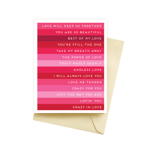 Seltzer Goods® Card - Love Songs Love