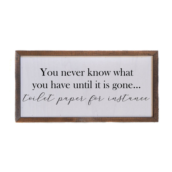 Driftless Studios® Inset Wooden Box Sign - Toilet Paper