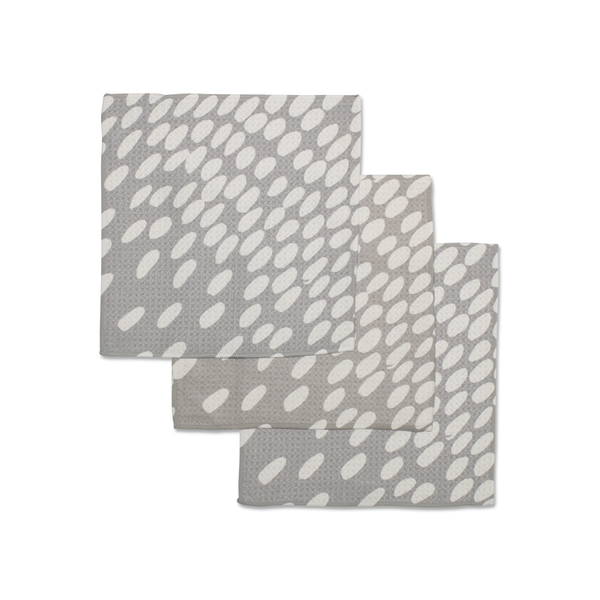 Geometry House® Kitchen Dishcloth Set - Spotted Grey