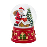 Kurt Adler® Wind-Up Musical Santa With Chimney & Tree Water Globe