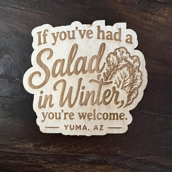 The Adorned Fox® Wooden Magnet - Salad in Winter - Romaine