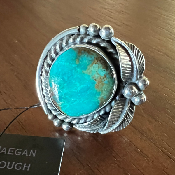 Raegan Hough®  American Turquoise Sterling Silver Ring -One of a Kind sz 8.5
