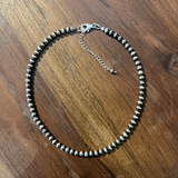 Ella E Designs® Sterling Silver Navajo Pearl Necklace - 5mm