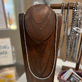 Buckle Boss® Sterling Silver Navajo Pearl Necklace - 4mm- 24"