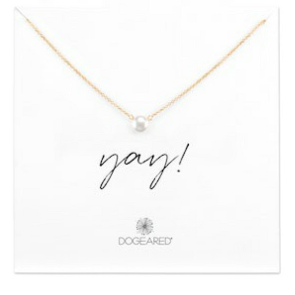 Dogeared® Yay! Dipped Gold Small Pearl Necklace