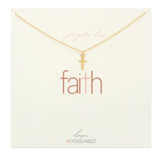 Dogeared® Dipped Gold Modern You Gotta Have Faith - Cross Necklace