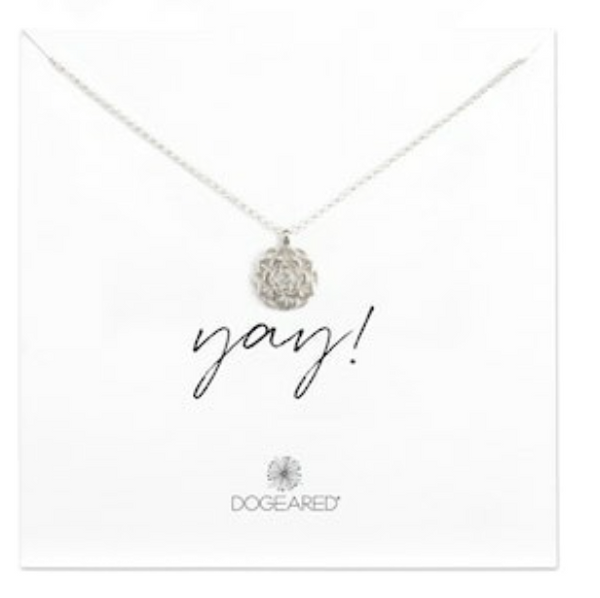 Dogeared® Yay! Sterling Silver Crystal Flower Necklace Necklace
